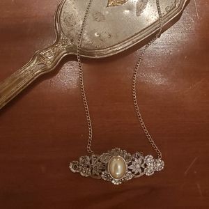 Victorian Inspired Brooch Pendant Necklace.